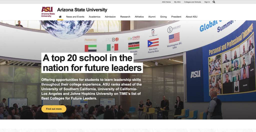 Arizona State University Homepage