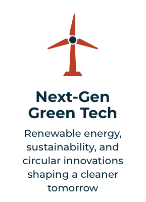 Green Tech marketing image with a windmill