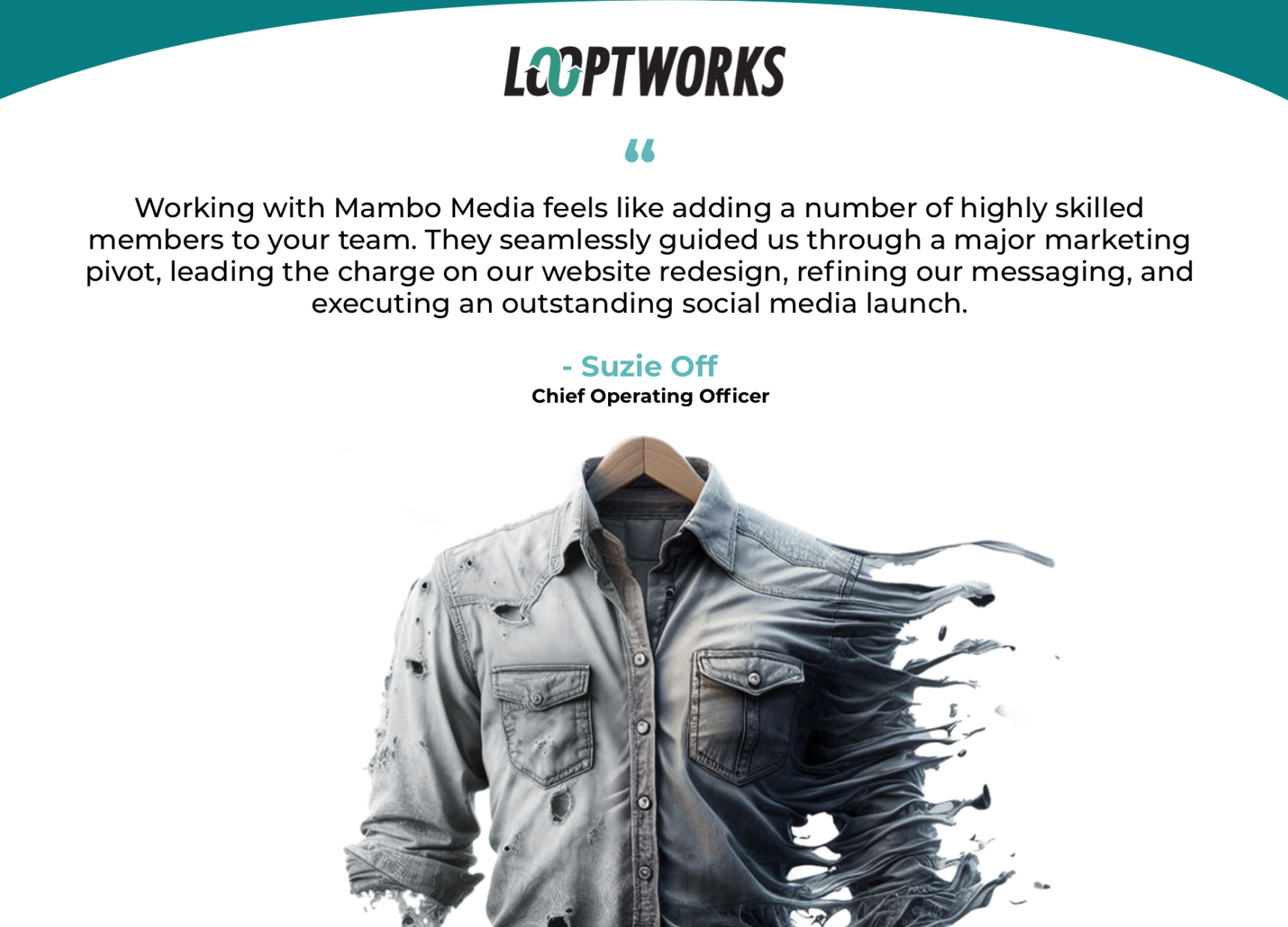 Looptworks testimonial about Mambo Media's marketing services.